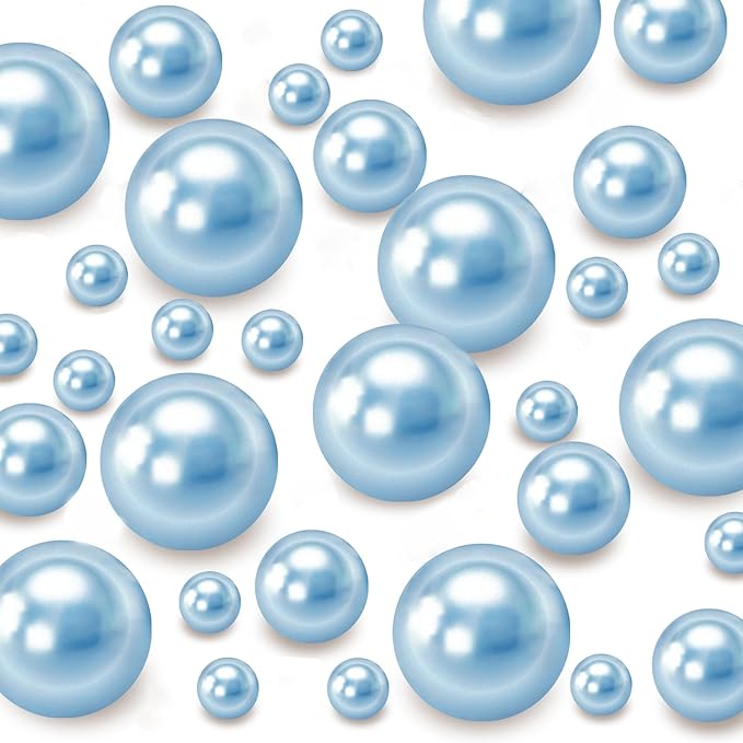 120 PCS 8/14/20mm No Hole Polish Pearl Beads by Cusmation