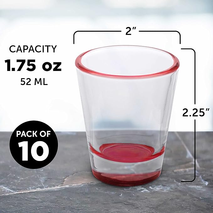 DISCOUNT PROMOS Shot Glasses Set 1.75 oz. Set of 10 Bulk Pack, Wedding Favor - Image 5