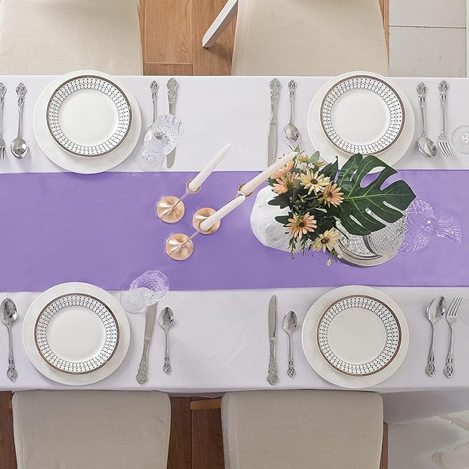 6Pack Table Runner 12 x 108 Inches Satin Silk Table Runner - Image 4