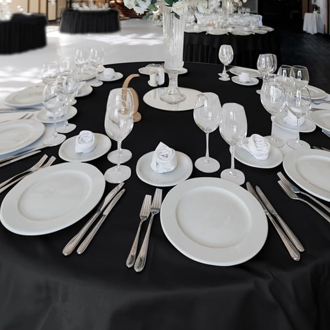 Fitable 6 Pack Black Tablecloths - Image 2