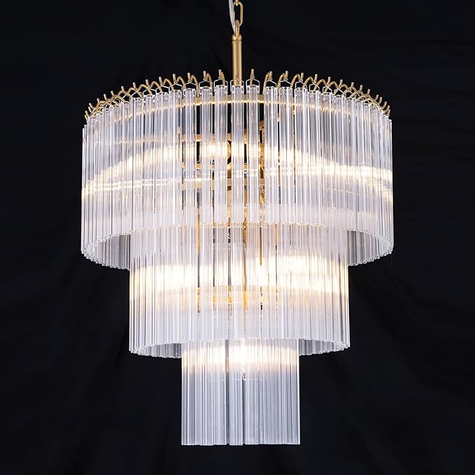 Wellmet 20 inch Crystal Chandelier, Contemporary Modern Bathroom Chandeliers by Wellmet