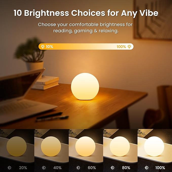 LOFTEK LED Ball Light, 3-inch RGB Ball Mood Lighting, Waterproof Ambient - Image 6