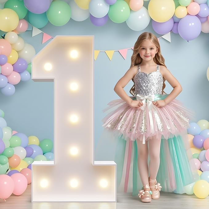 JoyMuse Marquee Numbers 3 Feet Tall, Light Up Numbers by Unknown