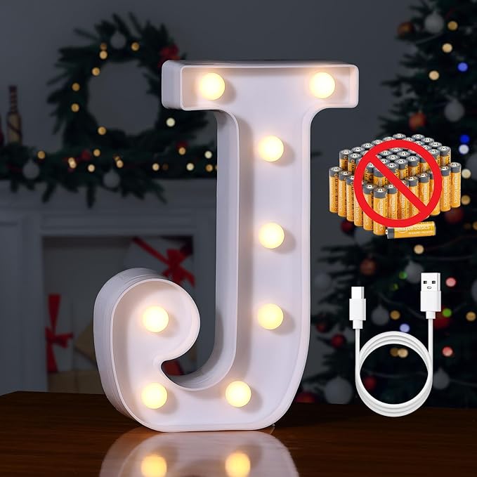 Foaky Rechargeable LED Letter Lights Sign Marquee Light Up Letters Sign by Foaky