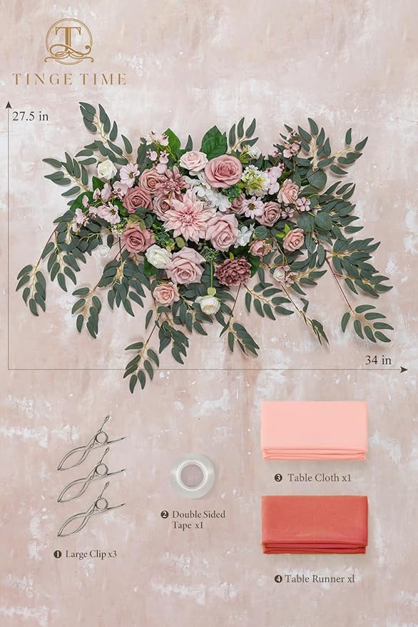 TINGE TIME Artificial Sweetheart Flower Swag - Image 7