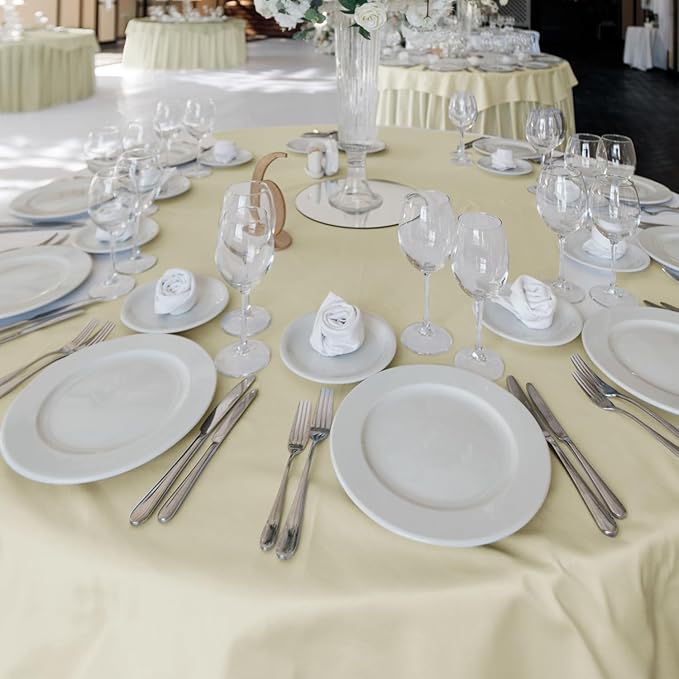 Fitable 6 Pack Ivory Tablecloths - Image 2