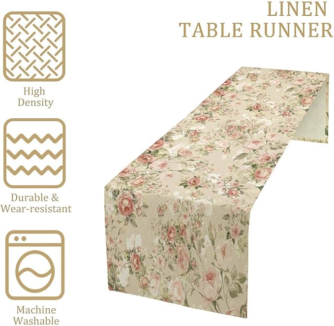 Lovely Rose Table Runner, 13in（33cm） W * 36in（92cm） L - Image 3