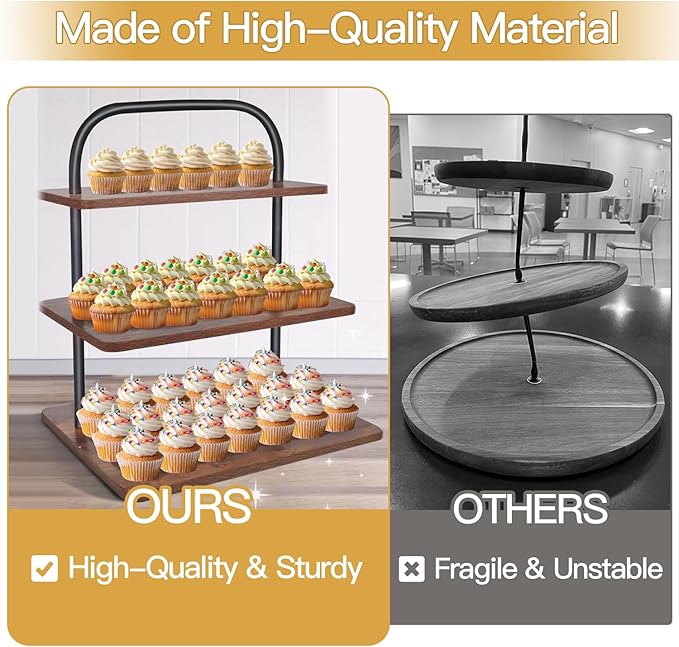 Cupcake Stand, 3 Tier Large Cupcake Stand - Image 6