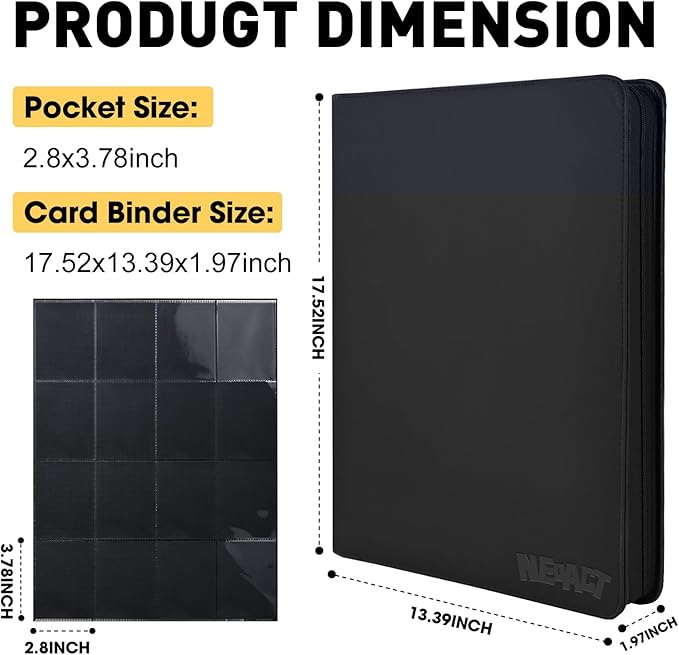 16 Pocket Card Binder, 1280 Pockets Ringless Trading Card Binder, Premium - Image 3