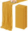 20 Pack Mustard 10FT Cheesecloth Table Runner Rustic Gauze Fabric Cheese Cloth by FoliafeelHome