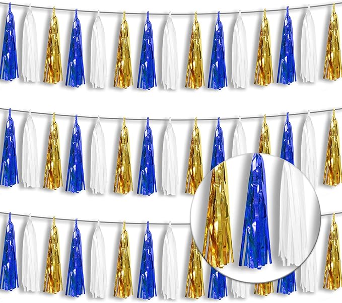 3P Metallic Fringe Tassel Banner Garland Foil Tinsel Streamer Wall Hanging by Xuuf