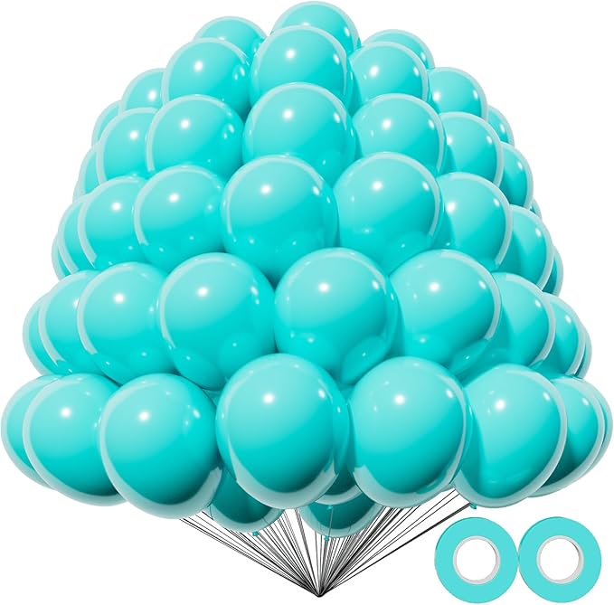 KAWKALSH 200pcs Teal Blue Balloons 5 Inch, Small Mini Latex Balloons by %E7%AB%8B%E5%8D%B3%E8%B4%AD%E4%B9%B0