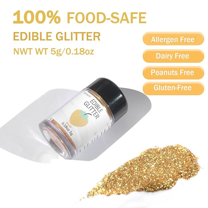 Gold Edible Glitter Glimmer Powder - Image 5