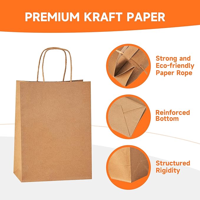 METAPRINT Brown Paper Gift Bags - Image 2