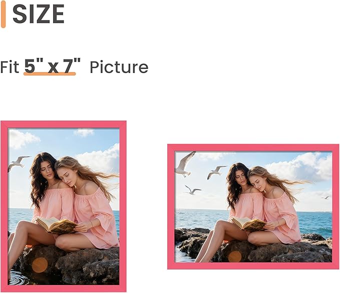 upsimples 5x7 Picture Frame Set of 3, Made of High Definition Glass - Image 3