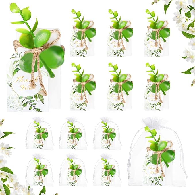 50PCS Handmade Soap Wedding Favor Natural Eucalyptus Handmade Soaps Soap Thank by WxzumgPARTYFAVORS