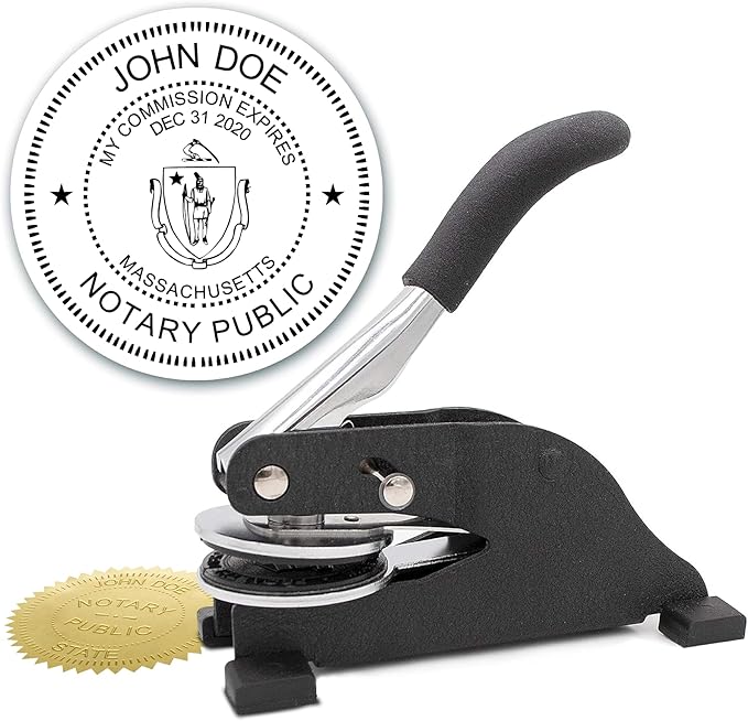 MaxMark Notary Seal Round Desk Embosser by Maxmark