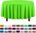 Exquisite 12-Pack Premium Plastic 84-Inch Round Tablecloth, Lime Green by Exquisite