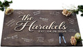 Personalized Last Name Guest Book, Unique Guest Book Sign, Custom Alternative by Obsidian+Home+Creations