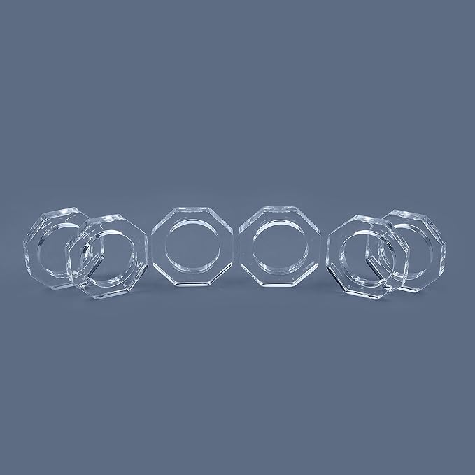 Acrylic Napkin Rings Set of 12 - Image 6
