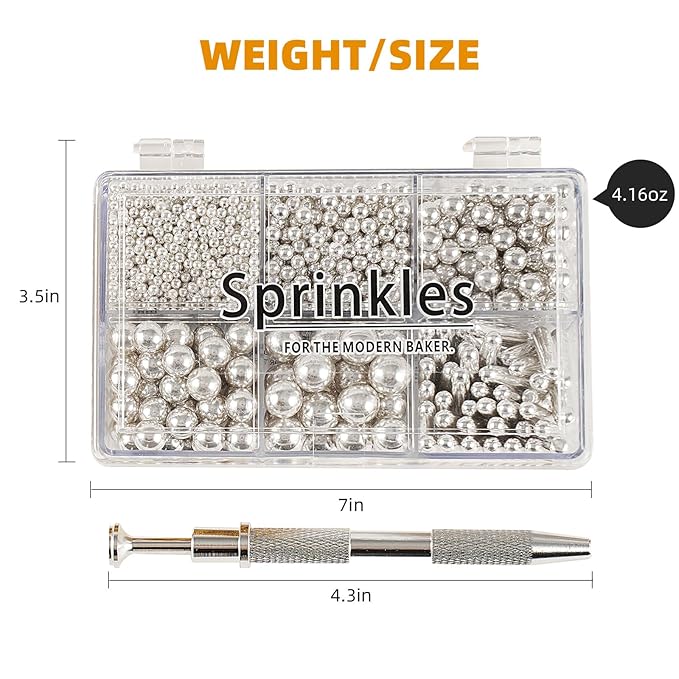 Kasvan silver Mix Sugar Sprinkles - Image 2