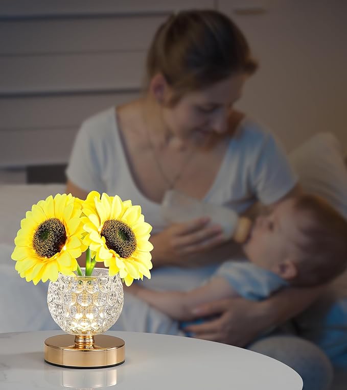 Sunflowers Lamp, Rechargeable Cordless Touch Table Lamp, 3-Colour Infinitely - Image 8