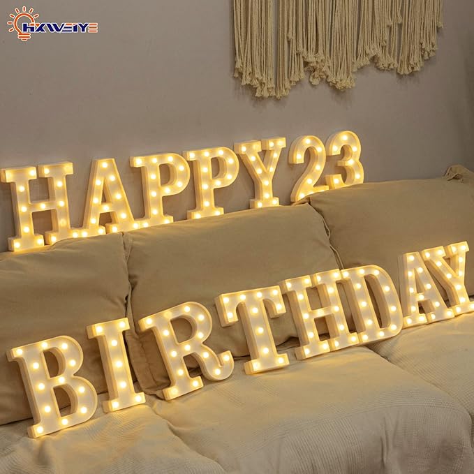 HXWEIYE Light Up Letters H, 8.57 Inch LED Marquee Letter Lights Sign 26 - Image 5