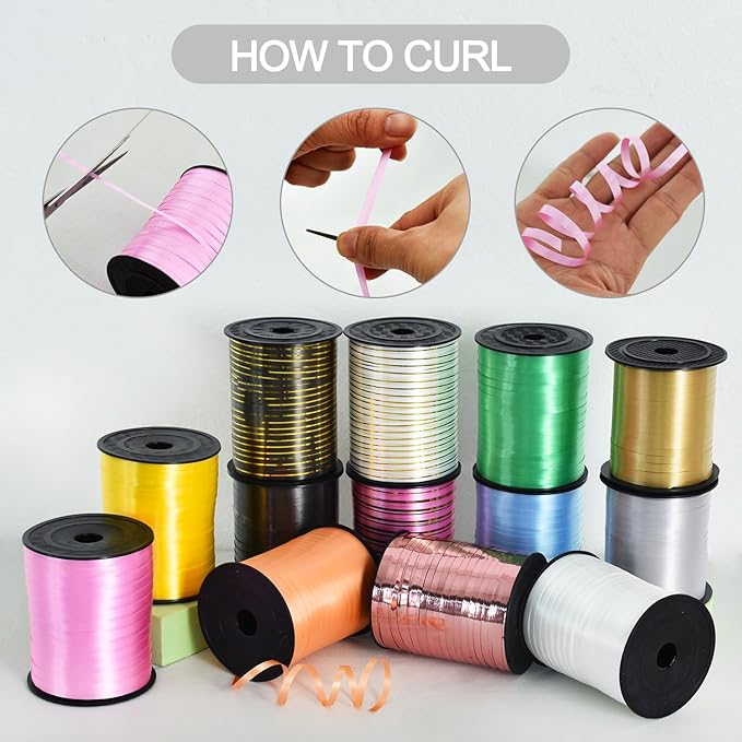 TONIFUL 500 Yards Curling Ribbon-Balloon Ribbon-Balloon String - Image 3