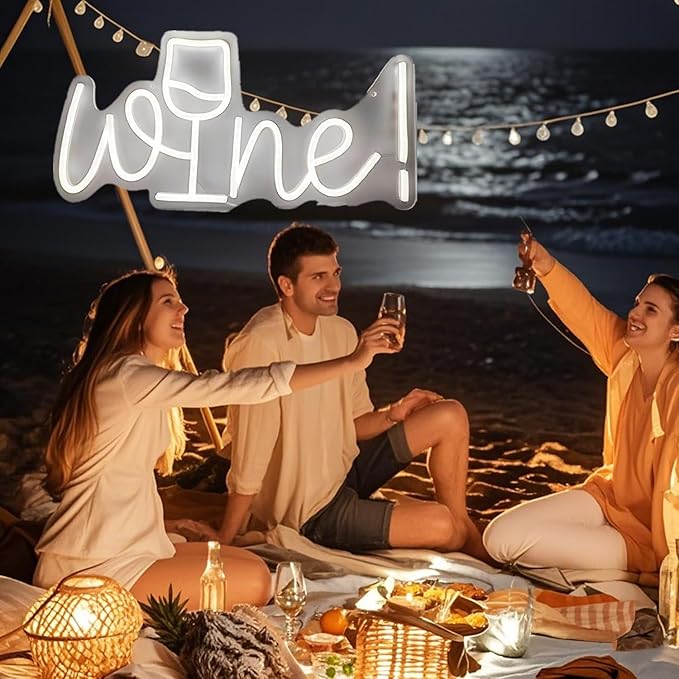 Acrylic Wine Neon Sign for Wall or Window Background Decor, LED Dimmable Bar - Image 4