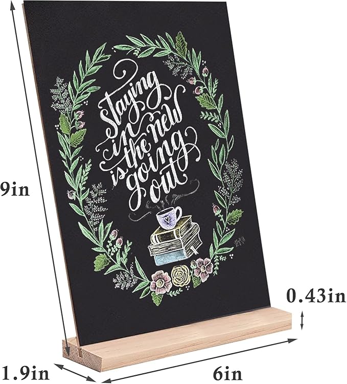 Small Chalkboard Signs, Double Side 6 x 9 Inch Wooden Tabletop Chalkboard Sign - Image 2