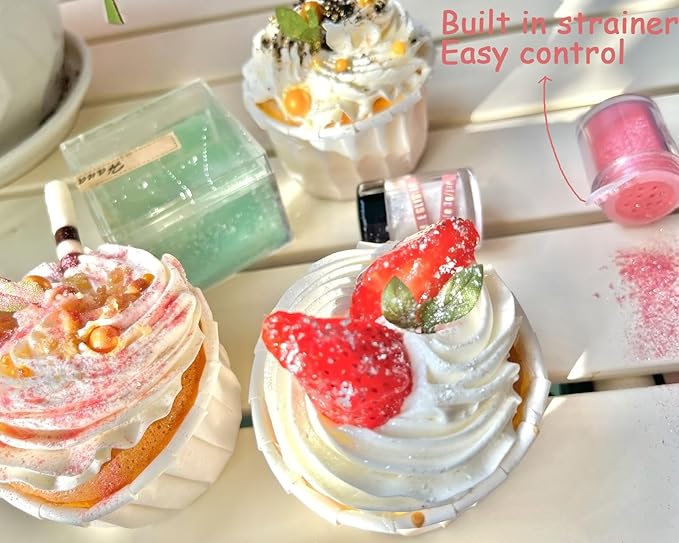 Edible Glitter for Cakes Drinks Luster Dust Set - Image 4