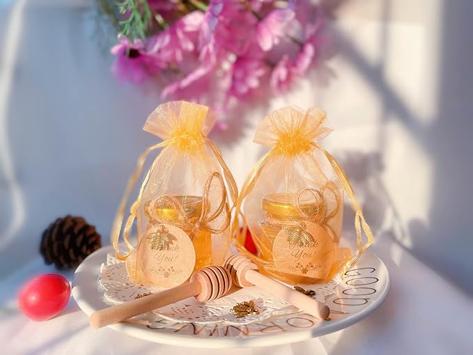 IIKUM 20 Pack Glass Honey Jars, 1.5 oz Hexagon Honey Pots - Image 4