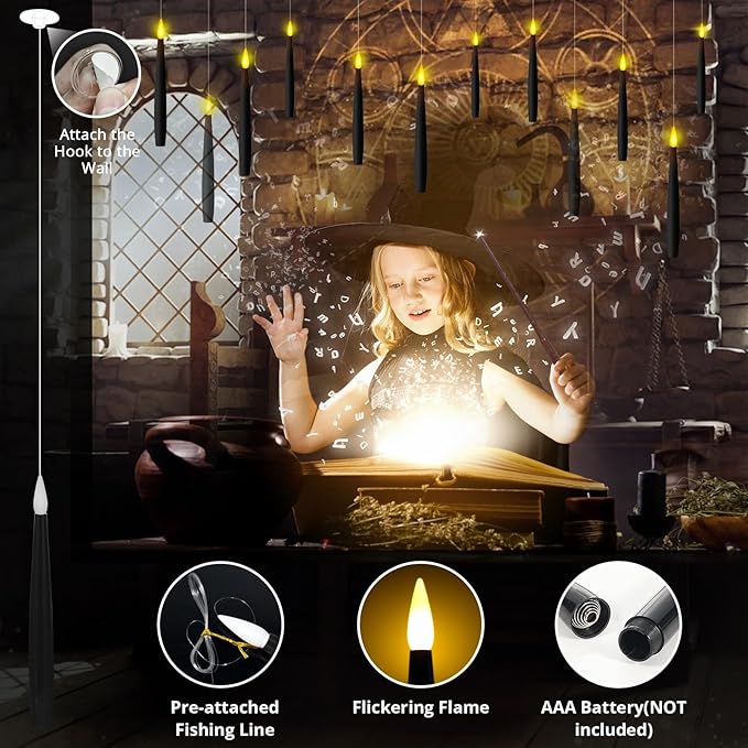 NURADA Floating Candles with Wand Remote Timer - Image 5