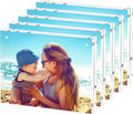 HELPLEX 5 Pack 8.5x11 Acrylic Picture Frames, 24mm Thicker Frameless Clear by HELPLEX