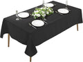 Craft And Party Rectangle Tablecloth, 60 x 102 Inch Black, 6ft Washable by CraftAndParty