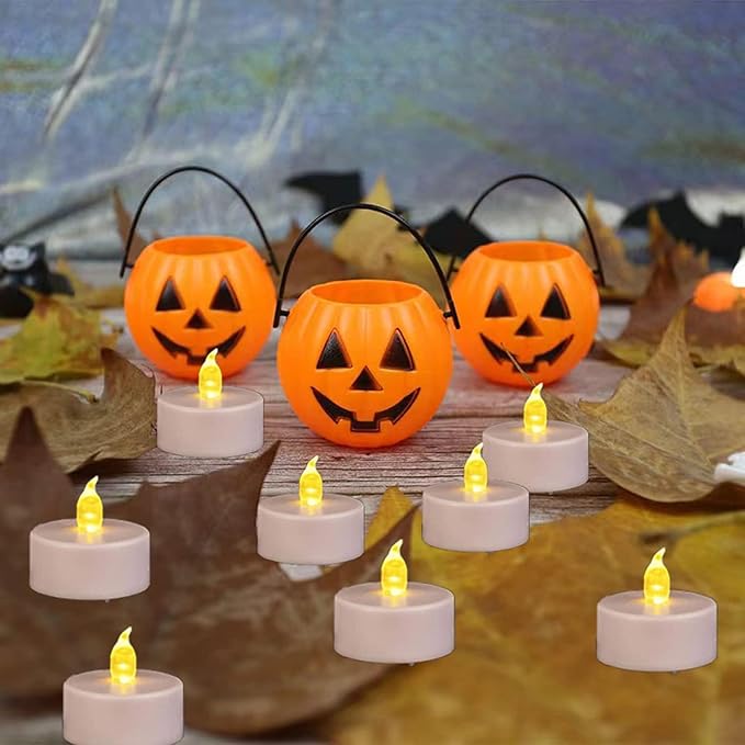 Tea Lights, Flickering WarmYellow, 200 Hours Battery-Powered Tea Light - Image 4
