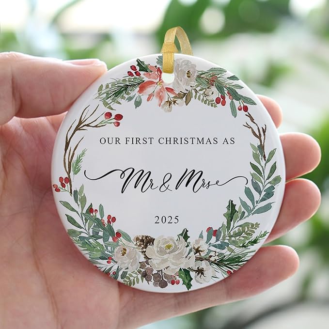 2025 First Christmas Married Ornament, First Year as Mr and Mrs Christmas - Image 5