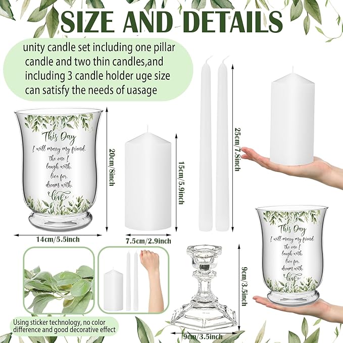 Irenare Unity Candles with Holder - Image 3