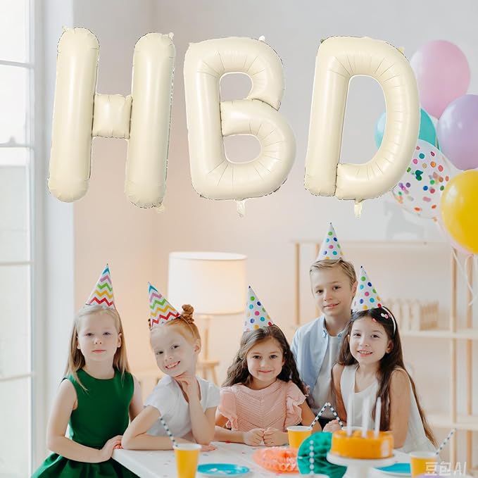 40 Inch Letter Balloons X, Big Custom A-Z Alphabet Foil Name Balloon Cream White - Image 4