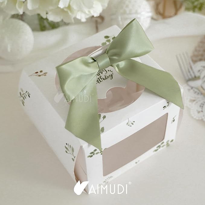 AIMUDI Sage Green Satin Bows 5.5" Bows - Image 7