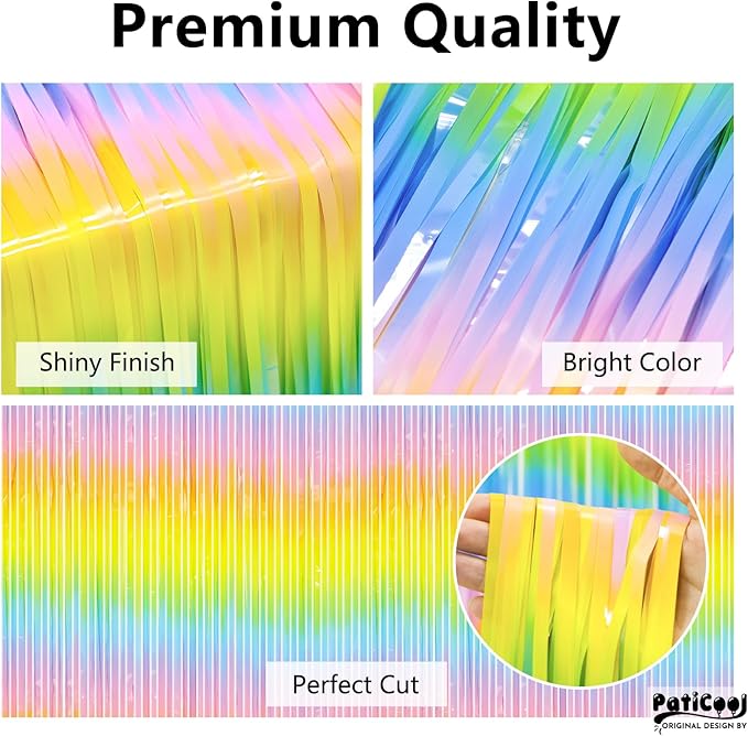 Easter Decorations Pastel Rainbow Streamers - Image 3