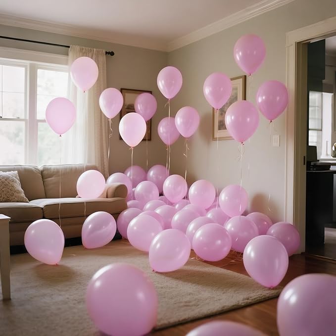 110pcs Pastel Pink Balloon 12 Inch, Pastel Pink Latex Balloons - Image 5