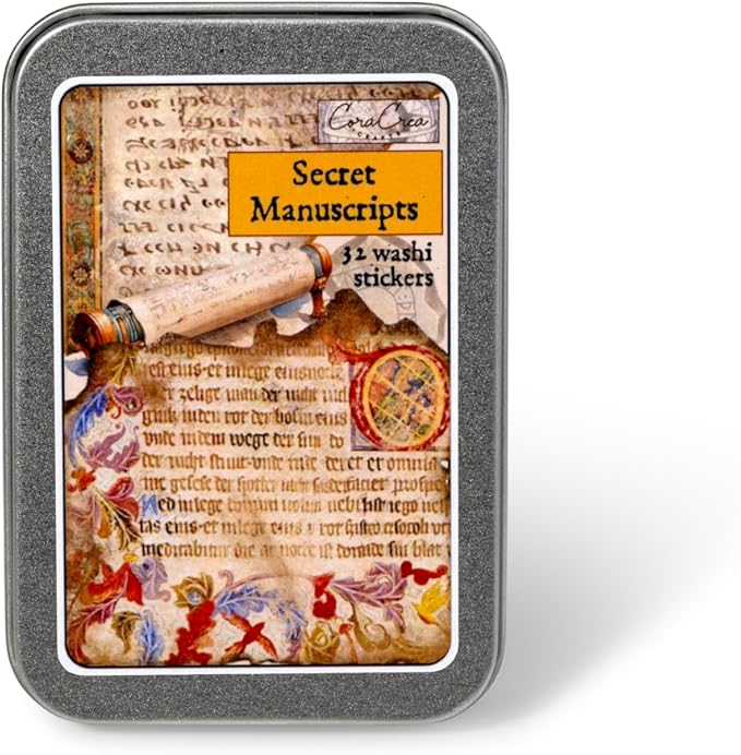 Vintage Journal Stickers with Tin Box, Unique Washi Stickers - Image 2