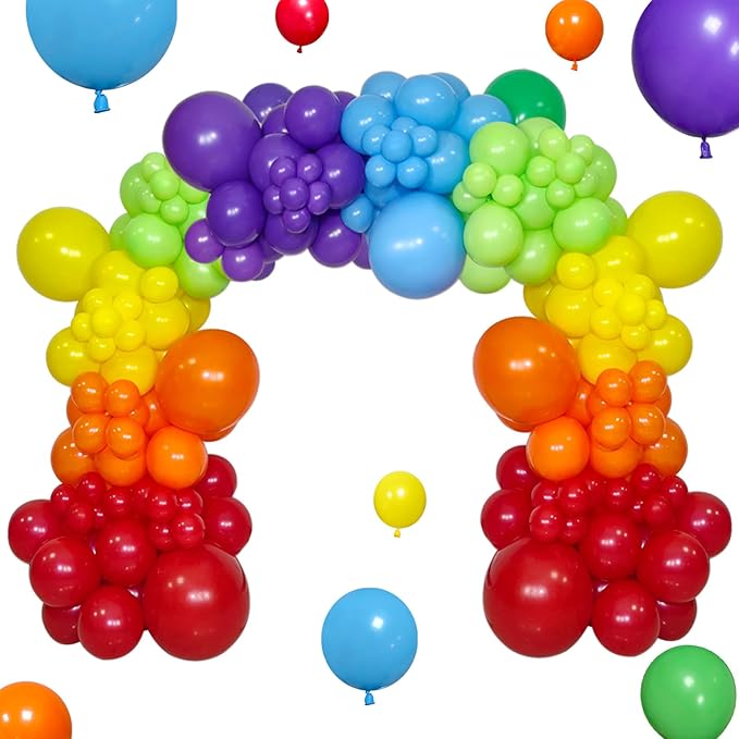 KAWKALSH Rainbow Balloon Arch Kit 111Pcs 18 12 5 Inch Latex Colorful Party by %E7%AB%8B%E5%8D%B3%E8%B4%AD%E4%B9%B0