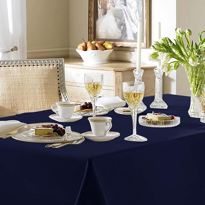 Fitable Navy Tablecloths for 6-8 Foot Tables, 6 Pack - Image 2