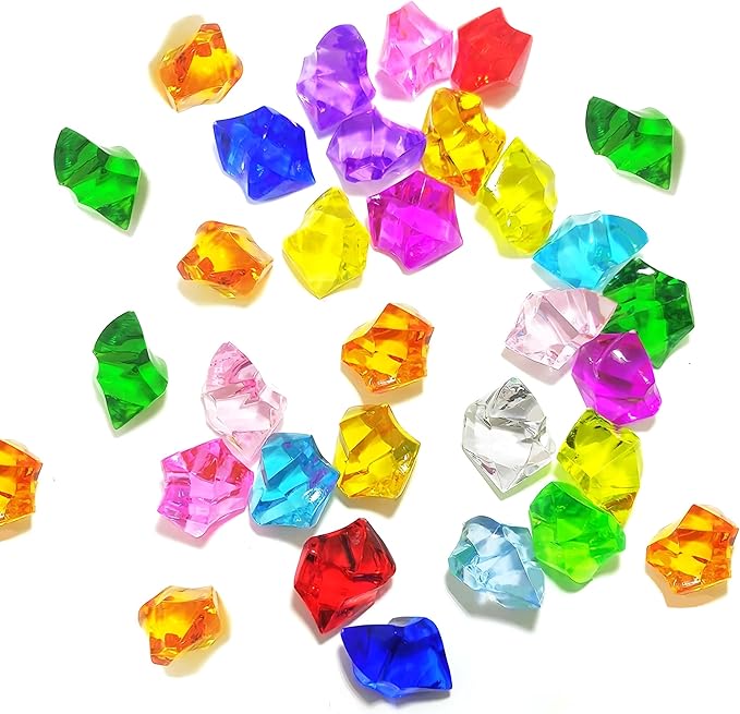 Fake Crushed Ice Cubes 1000pcs Multicolor Acrylic Crystal Rocks Multi Colored - Image 7