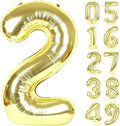 Light Gold 40 Inch Big Number Balloon Birthday Decoration, Number 2 Helium by Upgesy