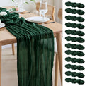 Asee'm 12PCS Table Runner Cheesecloth 10FT Emerald Green Boho Gauze Fabric by Aseem