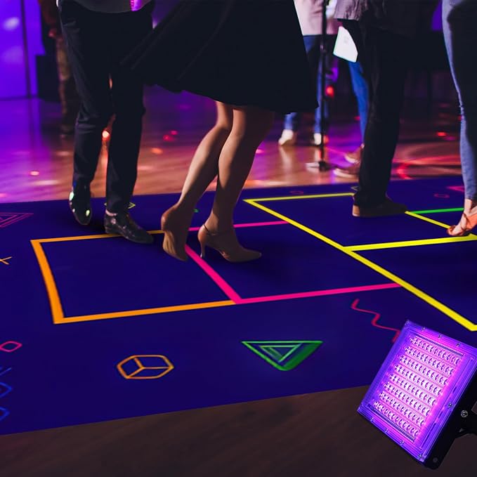 Haull 118 x 39 Inch Neon Light up Dance Floor Glow in The Dark Runner UV - Image 5