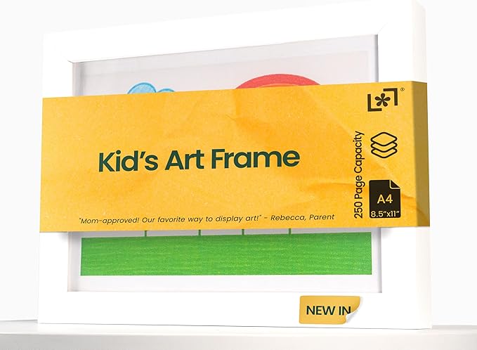 Kids Art Frames 8.5x11, Front Opening Artwork Display Frame by Artkiddo